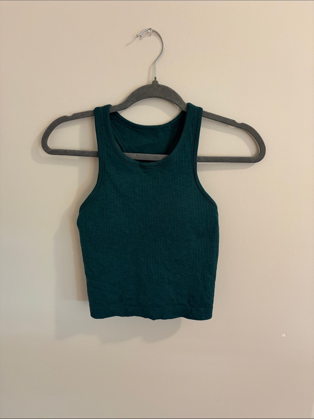 lululemon athletica Ribbed Crop Tank - Teal Green